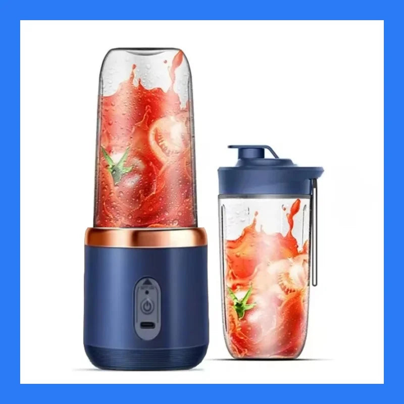 Portable Juicer Cup 6 Blade Blender Bottle Household Fruit Juicer Cup Smoothie Blender USB Rechargeable Juicer Kitchen Tool