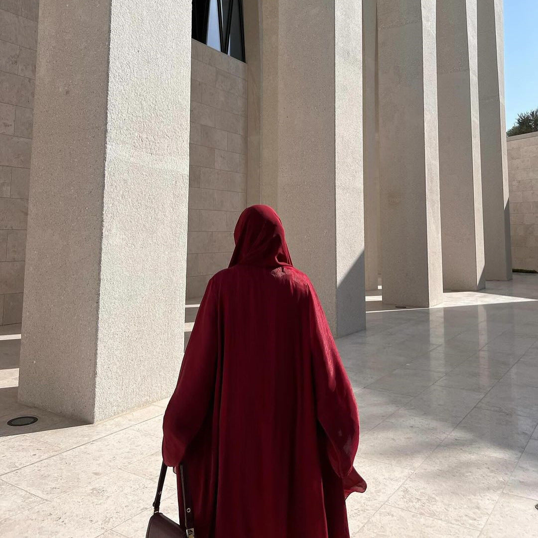 Eid Silky Abayas for Women Muslim Jalabiya Ramadan Robe Dress Button Sleeve Ramadan Caftan Party Dresses Vestido Largo Cardigan