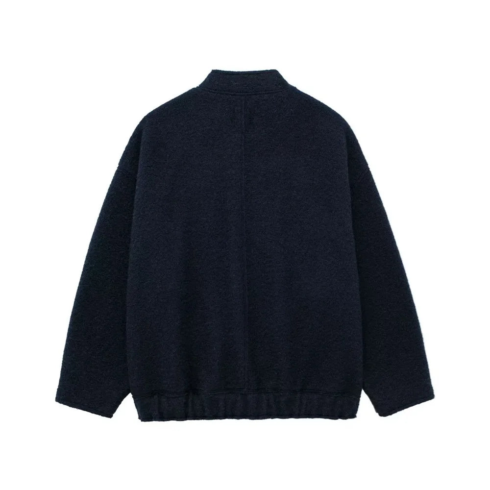 UNIZERA 2023 Autumn/Winter New Product Women's New Fashion Casual Loose Versatile Zipper Pilot Jacket Coat