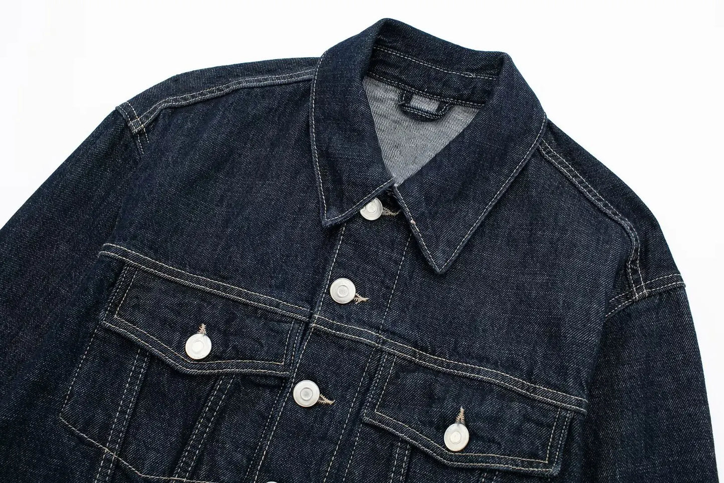 HH Women Vintage Denim Jacket Pant Sets Single Breasted Lapel Long Sleeve Coat Wide Leg Trousers Jeans High Street Outfits