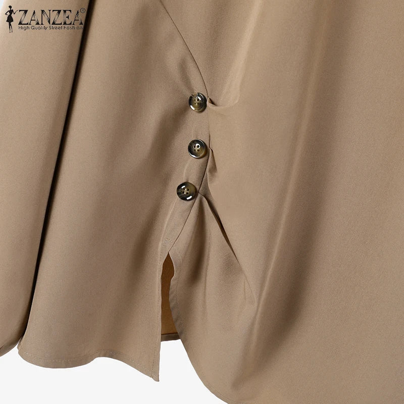 Autumn Trousers Suit 2025 ZANZEA Women Muslim Matching Sets Casual Long Sleeve Tops Pants 2pcs Outfits Loose Tracksuit Oversize