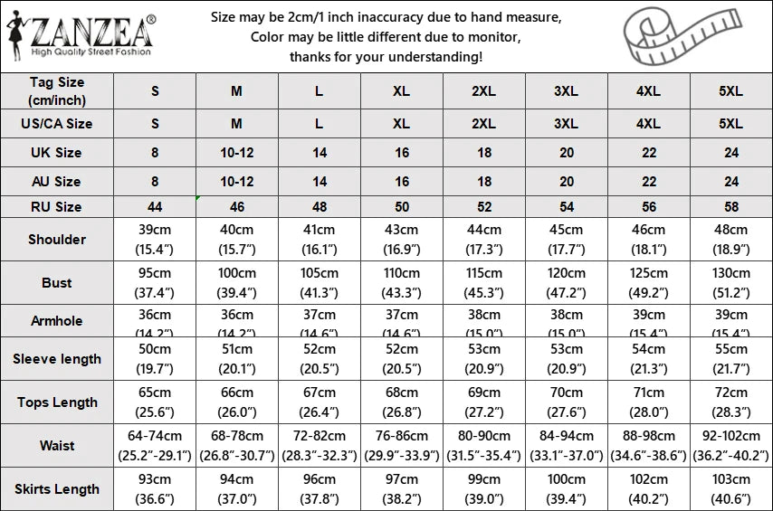 ZANZEA Muslim Woman 2 Piece Sets Islamic Fashion Ruched 3/4 Sleeve Tops Pleated Maxi Skirts 2PCS Outfits Solid Color Skirt Sets