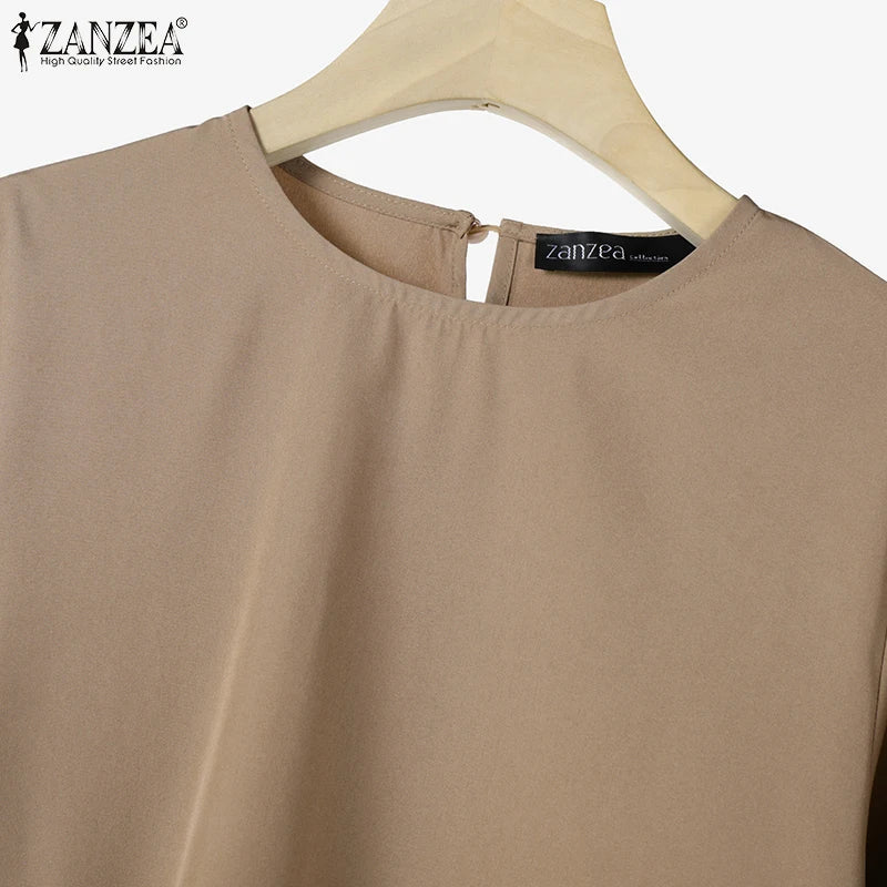 Autumn Trousers Suit 2025 ZANZEA Women Muslim Matching Sets Casual Long Sleeve Tops Pants 2pcs Outfits Loose Tracksuit Oversize