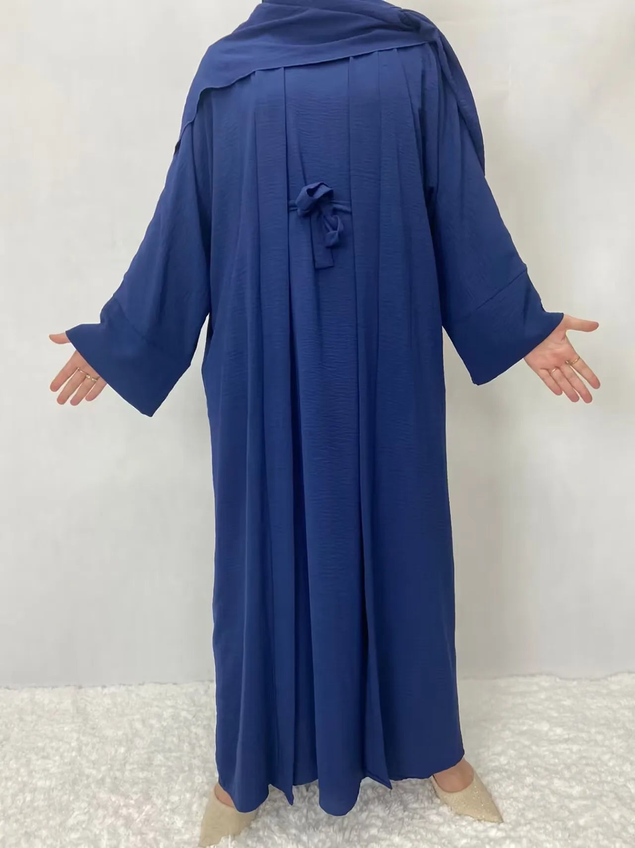 Turkish Solid Color Plus Size Abayas Kaftan Islamic Dress Dubai Moroccan Long Sleeve Skirt Loose Women Elegant Muslim Clothing