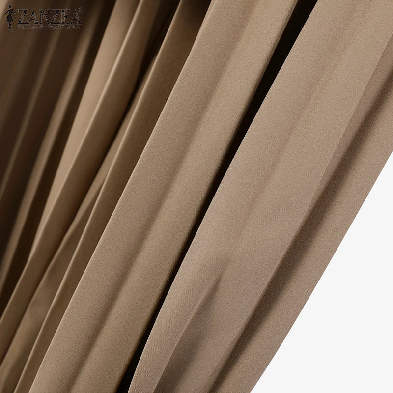 Autumn Trousers Suit 2025 ZANZEA Women Muslim Matching Sets Casual Long Sleeve Tops Pants 2pcs Outfits Loose Tracksuit Oversize