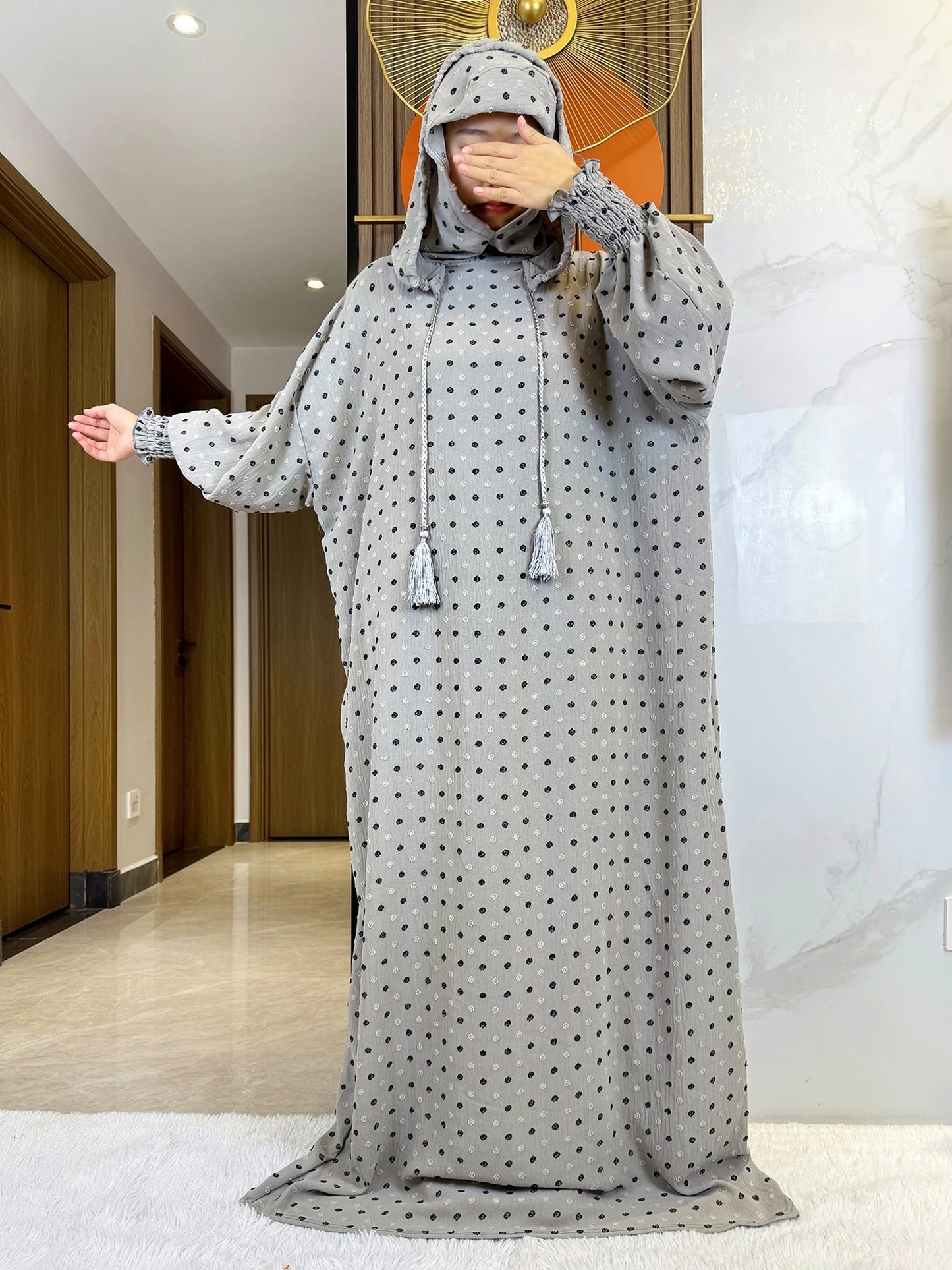 2025 Ramadan Niqab Khimar Muslim Hoody Abaya Dubai Turkey Islam Prayer Clothes African Dresses For Women Kaftan Robe Musulmane