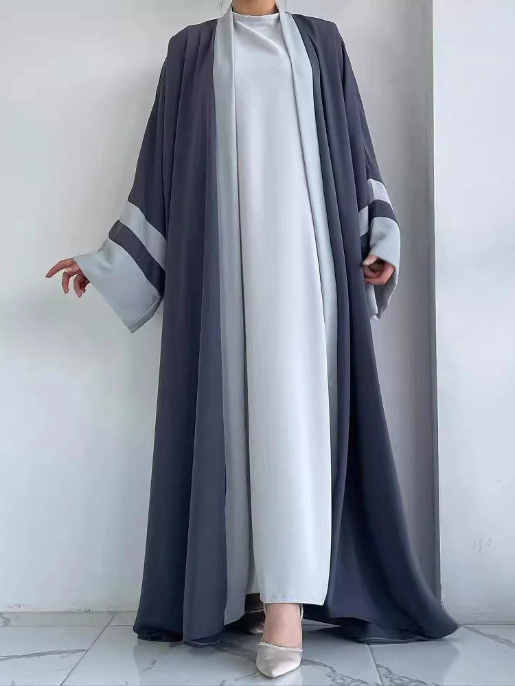 Eid Muslim Dress & Abayas for Women 2 Piece Set Musulman Ensembles Morocco Ramadan Caftan Abaya Kaftan Dubai Arab Long Robe 2024
