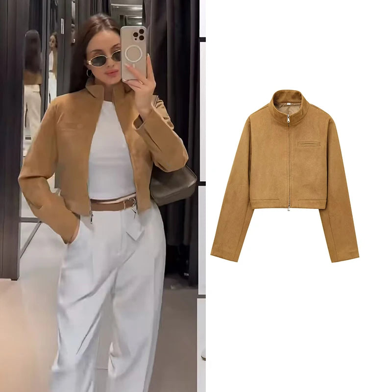 2025 New Jackets Women's Spring Chic Slim Elegant Street Outerwear Warm Women's Jacket Fashion Youth Comfortable Coat