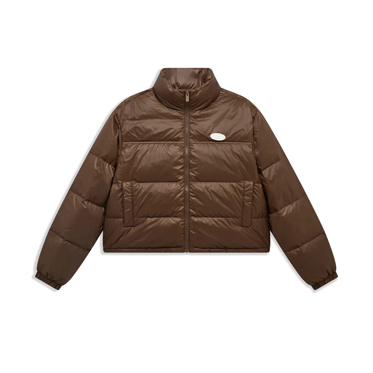 Xtep Down Jacket For Women 2024 Winter Soft Zip-up Short Water Resistence Coat Keep Warm Sporty Stand Collar Tops 876428190061