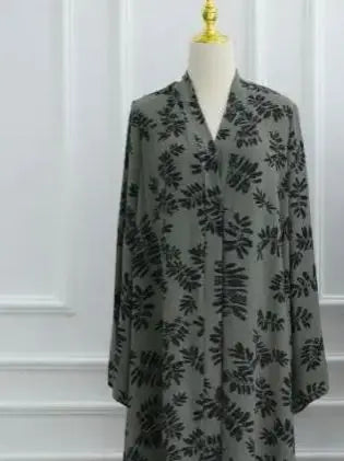 Muslim Women Dubai Abaya luxury Double layered chiffon Print Hijab Dress Kaftan Ramadan Robe Femme Islam african dresses Kebaya