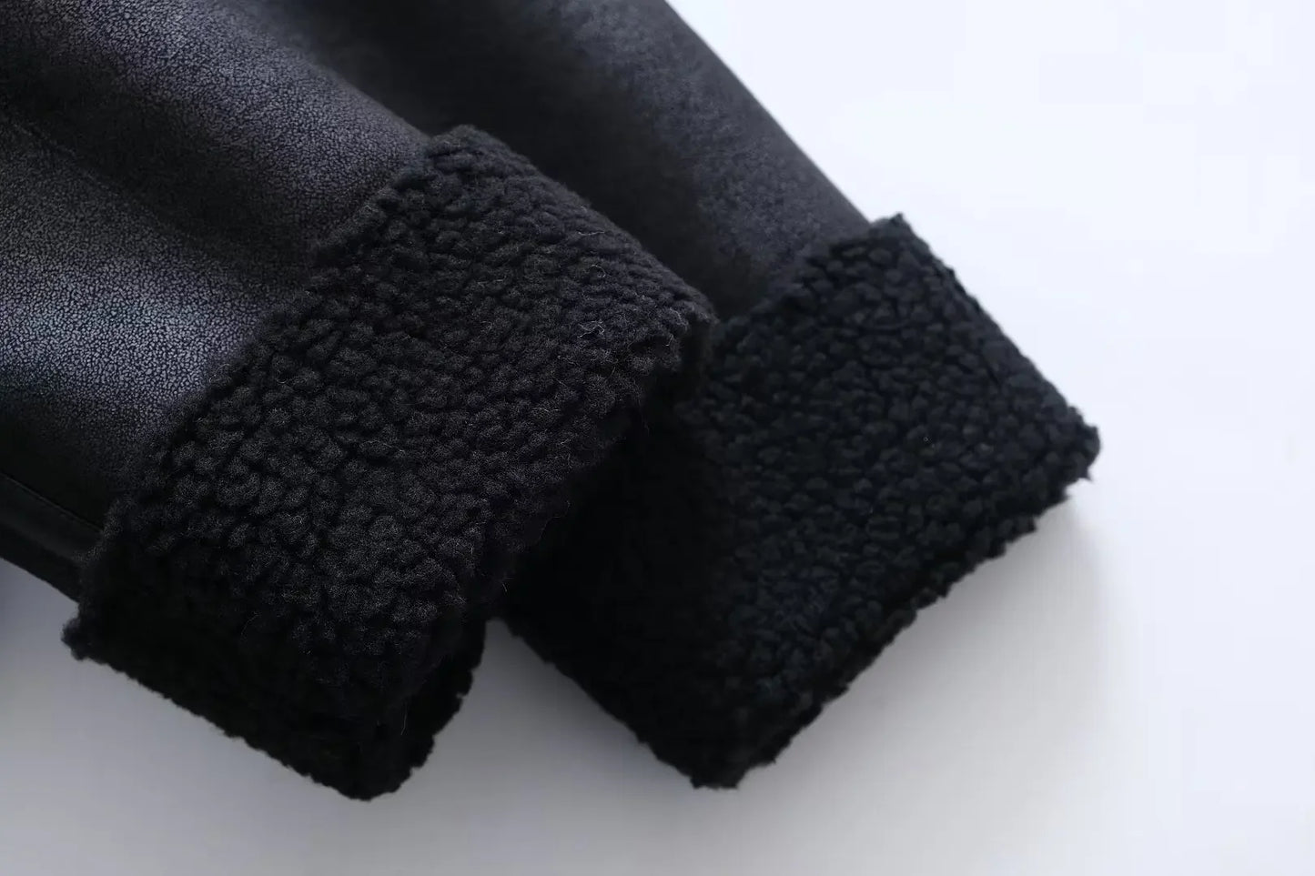 Autumn and Winter New Women's Fur Fleece Loose Double-sided Motorcycle Jacket Short Coat Street Style Comfortable Warm