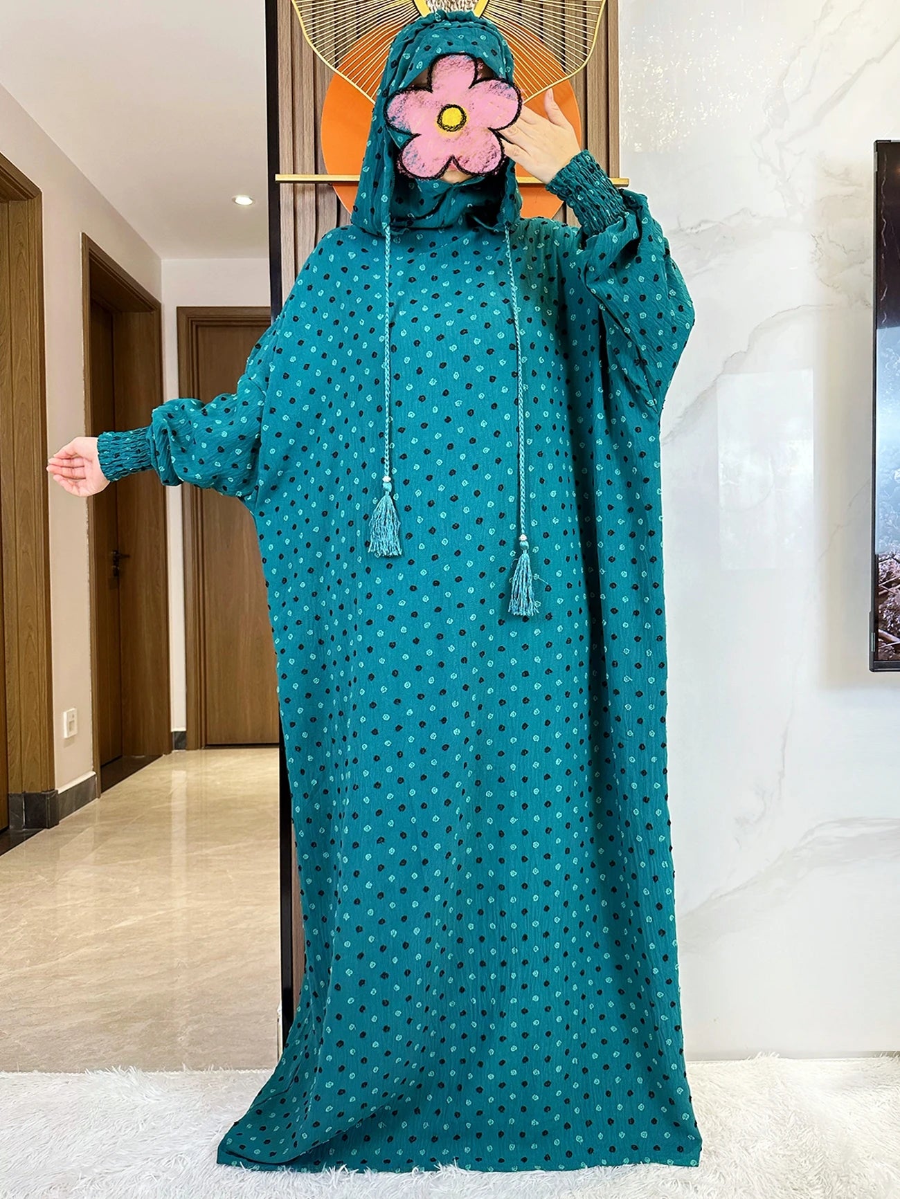 2025 Ramadan Niqab Khimar Muslim Hoody Abaya Dubai Turkey Islam Prayer Clothes African Dresses For Women Kaftan Robe Musulmane