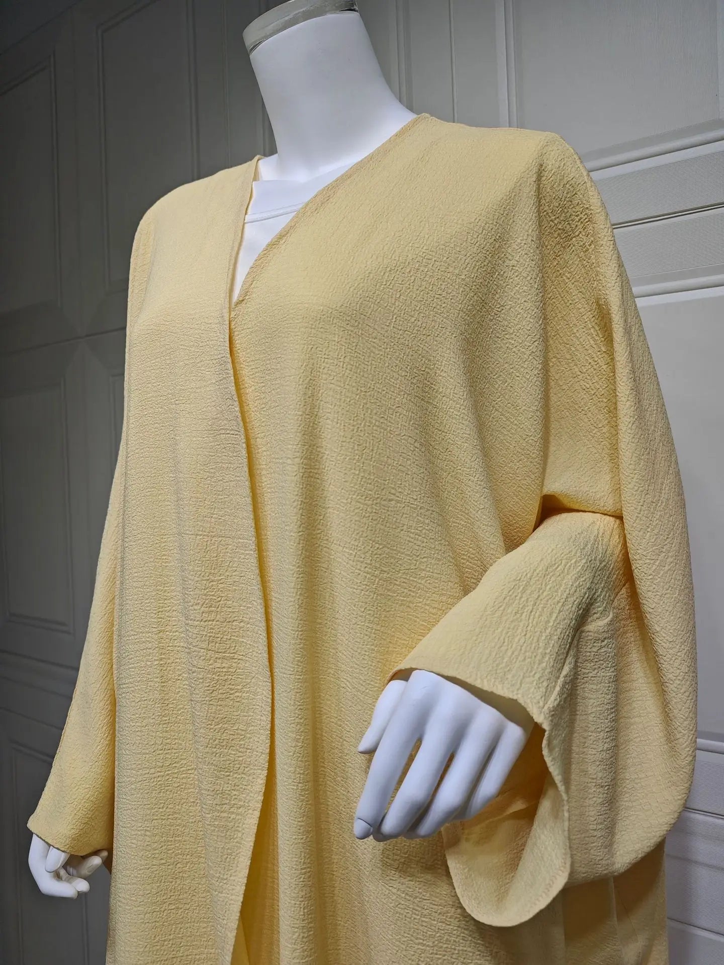 Uni Fashion Chic Kimono Solid Open Abaya Batwing Sleeve Loose Elegant Casual Moroccan Turkish Muslim Robe Jalabiya Clothing