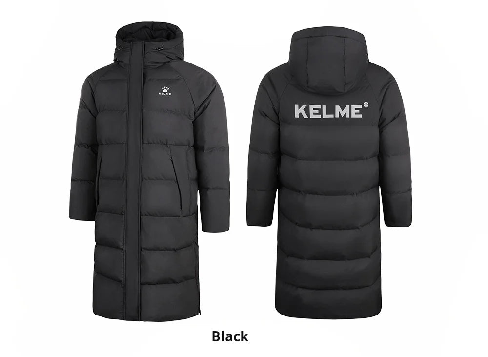 Kelme Sports Down Jacket Women's Long Winter Coat Thick Warm Cotton Jacket Windproof And Snow Proof Coat