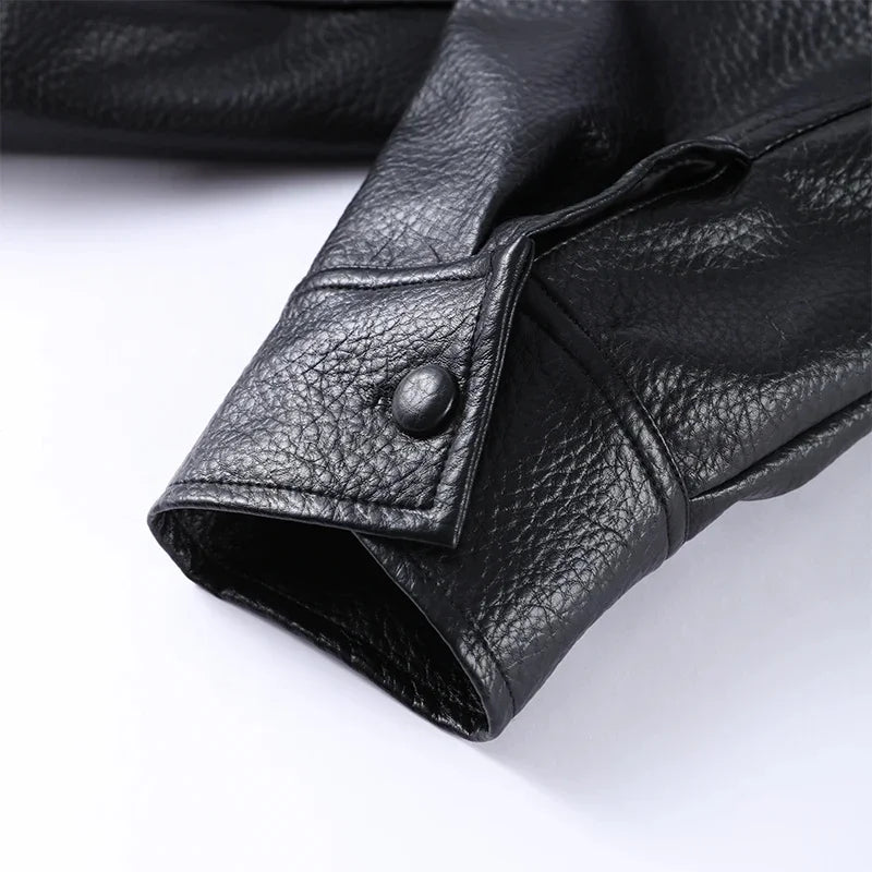 Street PU Leather Loose Jacket Women Fashion Solid Full Sleeve Stand Collar Single Breasted Coats Female 2025 Autumn Lady Coat