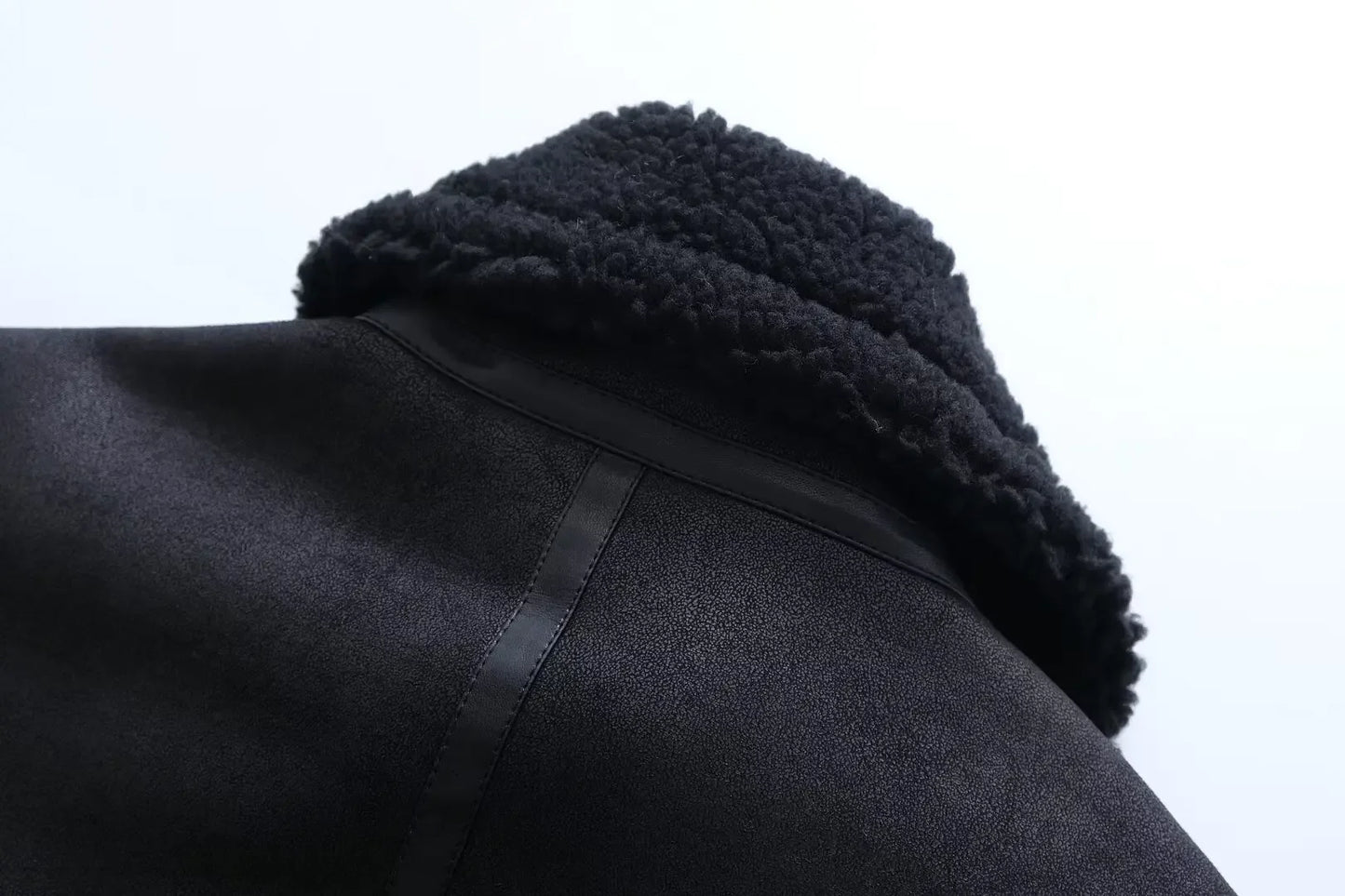 Autumn and Winter New Women's Fur Fleece Loose Double-sided Motorcycle Jacket Short Coat Street Style Comfortable Warm