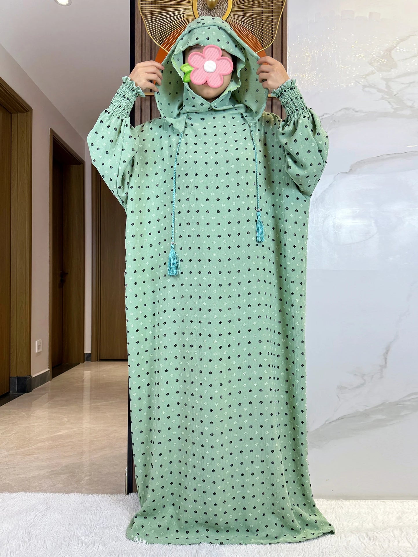 2025 Ramadan Niqab Khimar Muslim Hoody Abaya Dubai Turkey Islam Prayer Clothes African Dresses For Women Kaftan Robe Musulmane