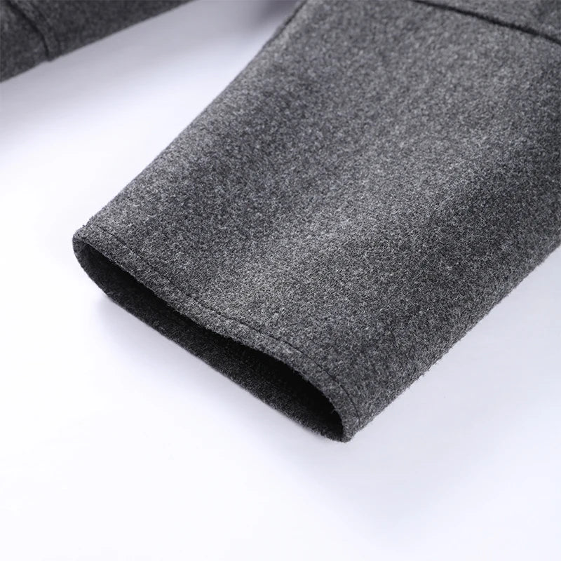 2025 Autumn Winter Stand Collar Coat Women Big Pockets Wool Blend Long Sleeve Single-breasted Thick Jacket Female Lady Outwears