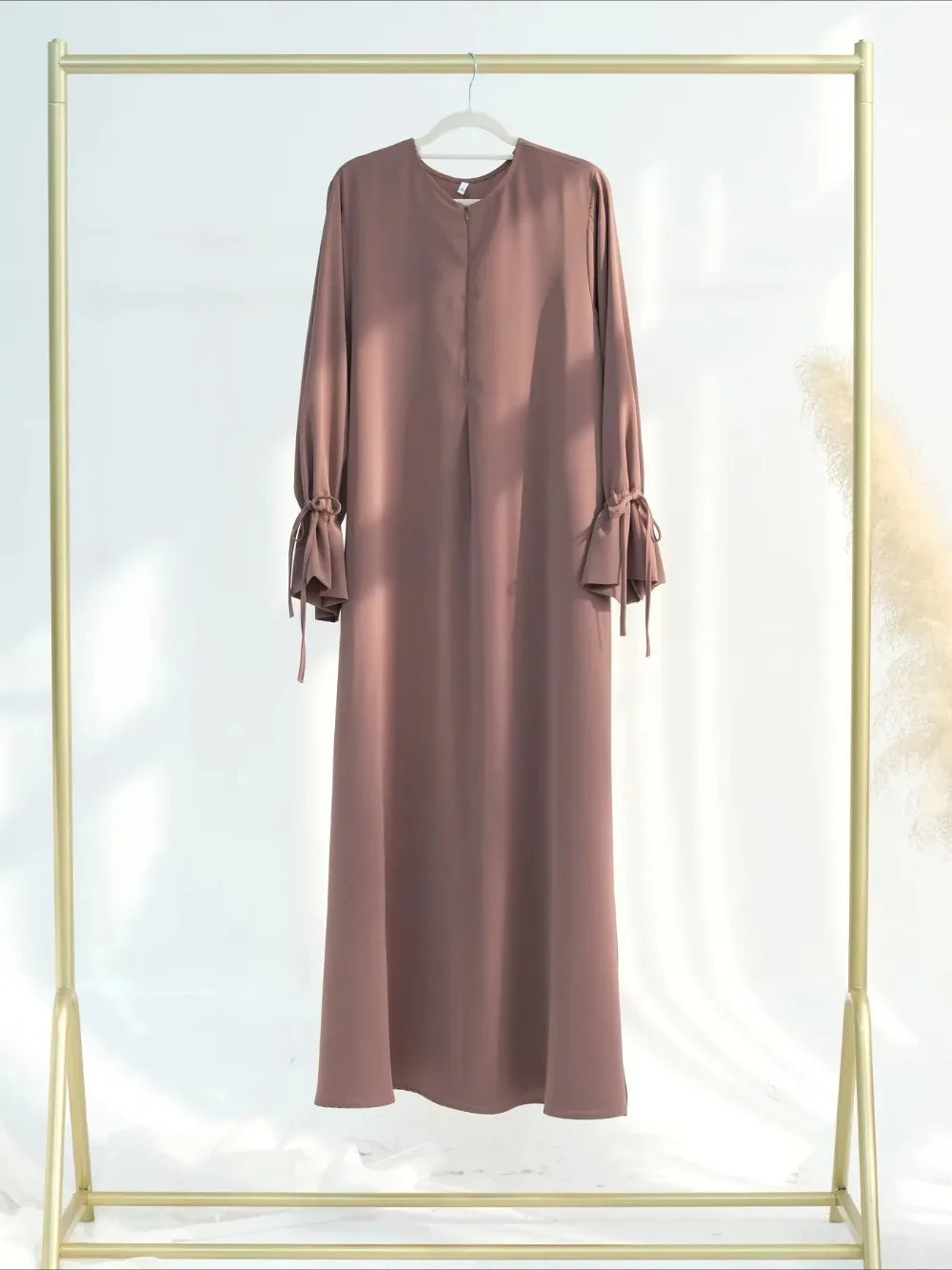 Eid Muslim Dress for Women Abaya Bow Jalabiya Ramadan Lace Up Vestidos Largos Islam Arab Long Robe Morocco Dubai Kaftan 2025