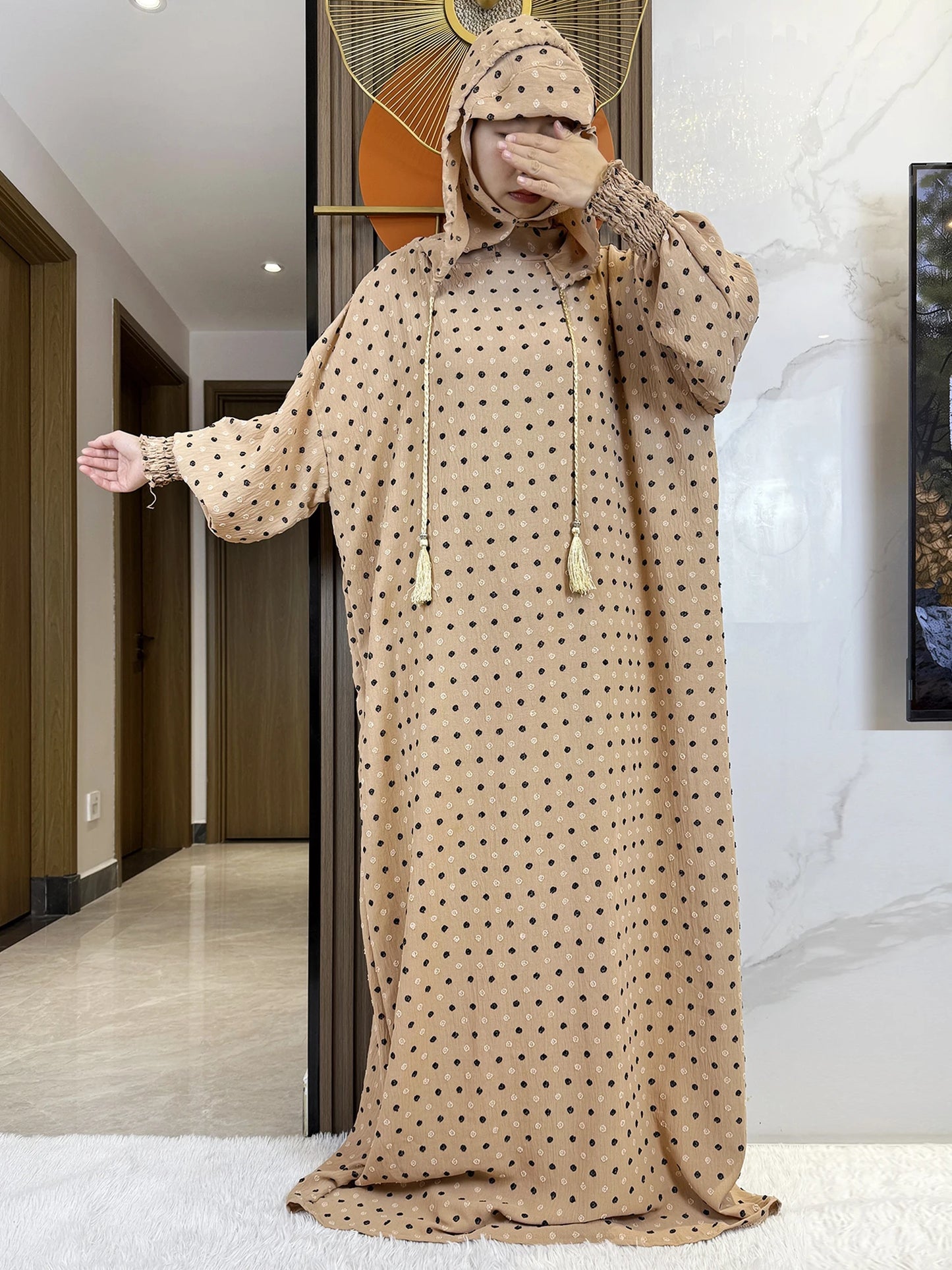 2025 Ramadan Niqab Khimar Muslim Hoody Abaya Dubai Turkey Islam Prayer Clothes African Dresses For Women Kaftan Robe Musulmane