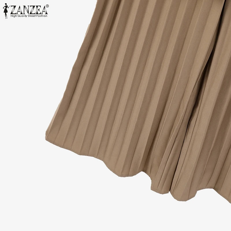 Autumn Trousers Suit 2025 ZANZEA Women Muslim Matching Sets Casual Long Sleeve Tops Pants 2pcs Outfits Loose Tracksuit Oversize