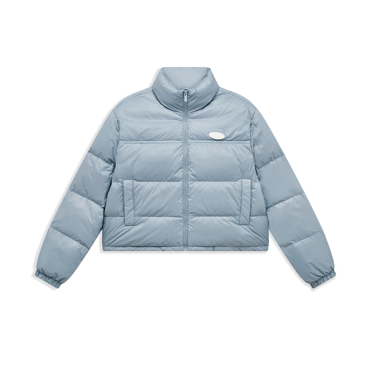 Xtep Down Jacket For Women 2024 Winter Soft Zip-up Short Water Resistence Coat Keep Warm Sporty Stand Collar Tops 876428190061