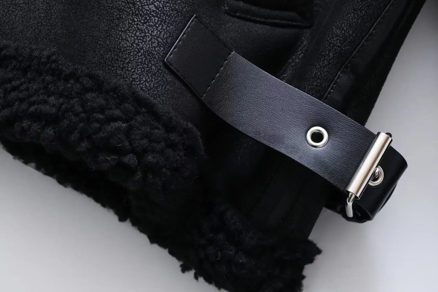 Autumn and Winter New Women's Fur Fleece Loose Double-sided Motorcycle Jacket Short Coat Street Style Comfortable Warm