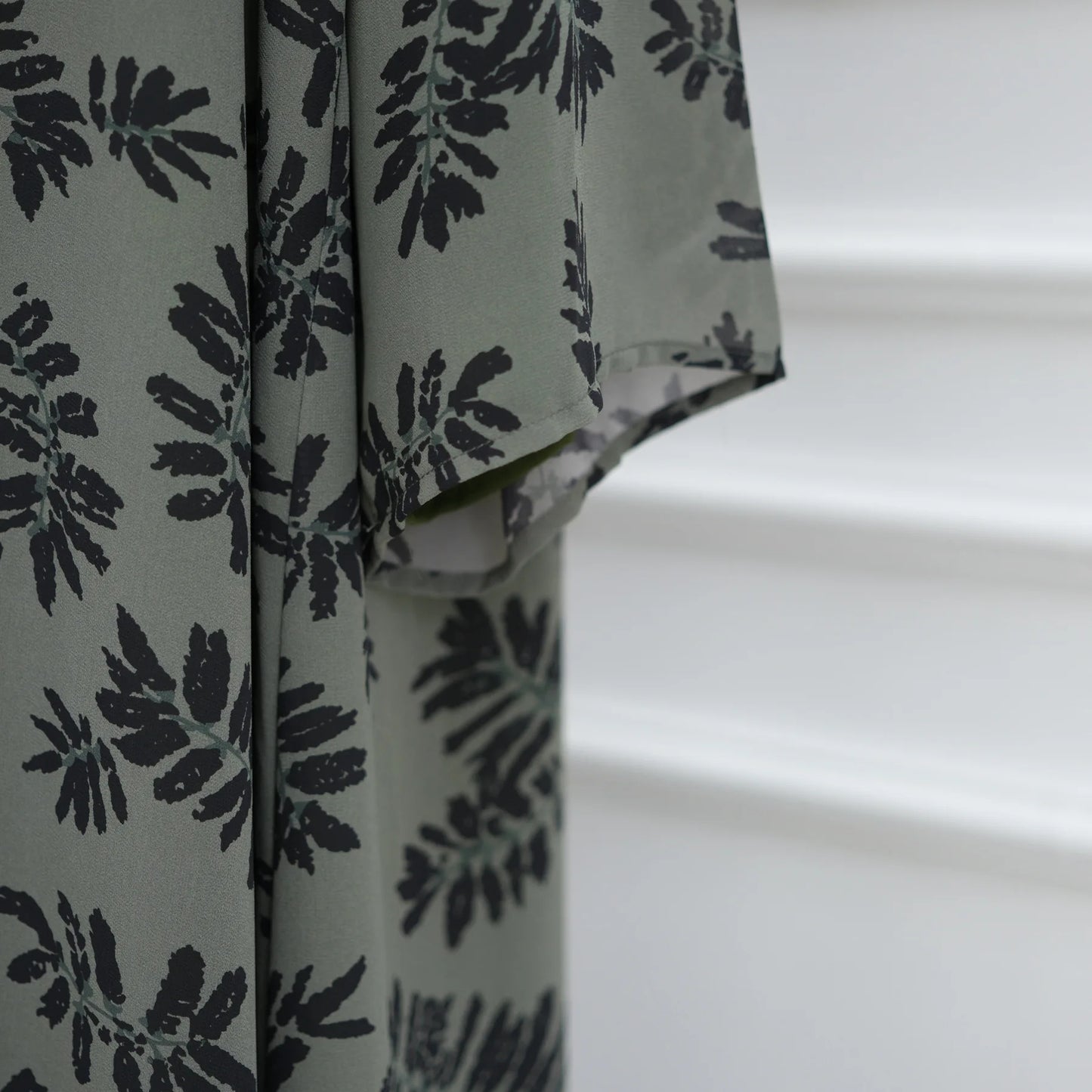 Summer Ramadan Chiffon Modest Abaya Women Muslim Dress Two Pieces Set Front Open Printed Kimono Abaya With Matching Hijab Scarf