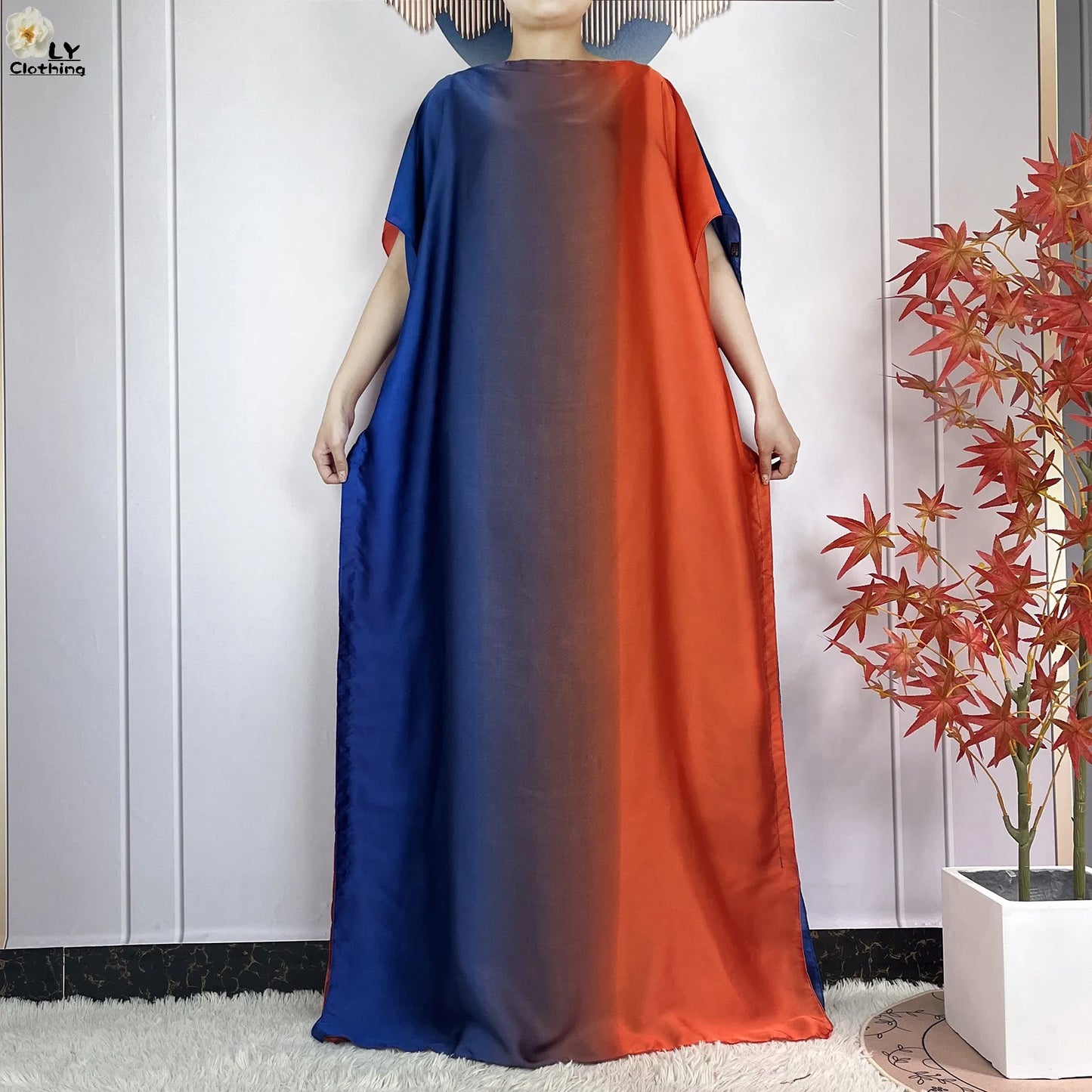 2024 Abayas Woman Short Sleeve Dress Print Loose Silk Soft Robe Elegant Fashion Dubai Islam Lady Party Maxi Summer Lady Clothing