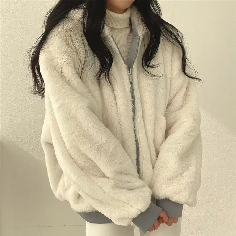 2 in 1 Reversible Winter Coat Women 2025, Fleece Lined Thick Hooded Puffer Jacket for Fall Winter