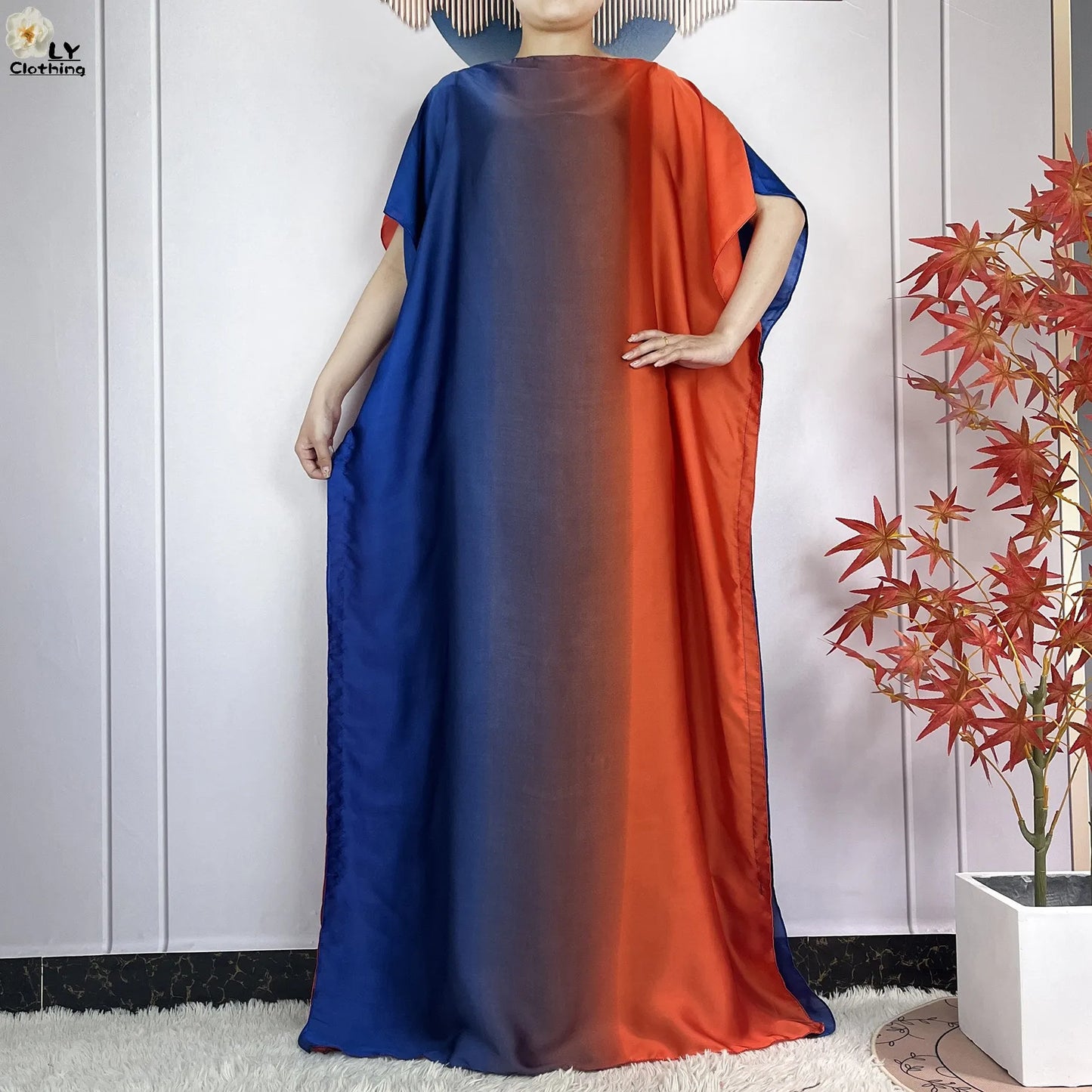 2024 Abayas Woman Short Sleeve Dress Print Loose Silk Soft Robe Elegant Fashion Dubai Islam Lady Party Maxi Summer Lady Clothing