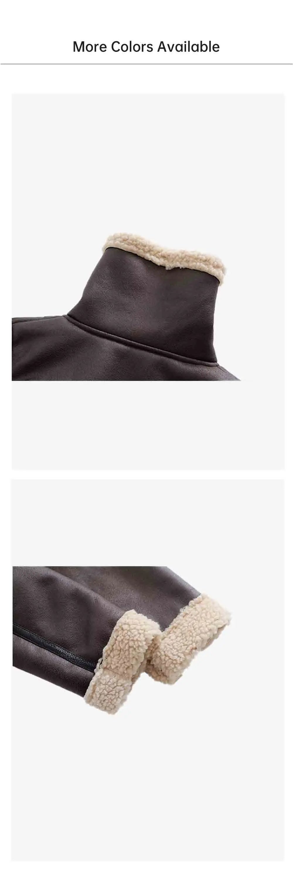 UNIZERA 2024 Autumn/Winter New Product Fashion Women's Wear Fur Integrated Coat Retro Motorcycle Jacket Top