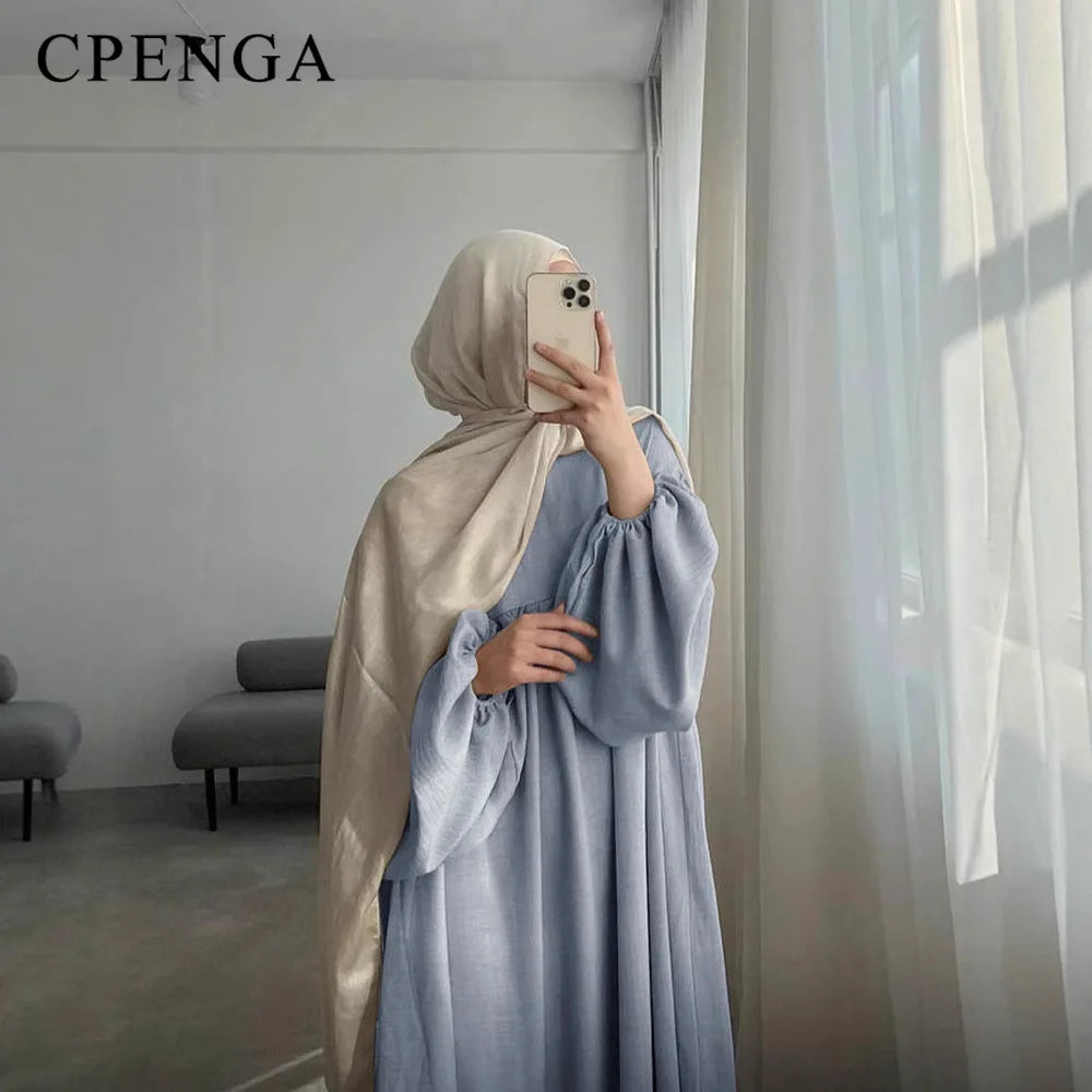 Modest Nursing Clothes for Muslim Women 2025 Elegant Arabic Muslim Dress Eid Dubai Plain Nursing Abaya Fashion Turkey Solid Robe