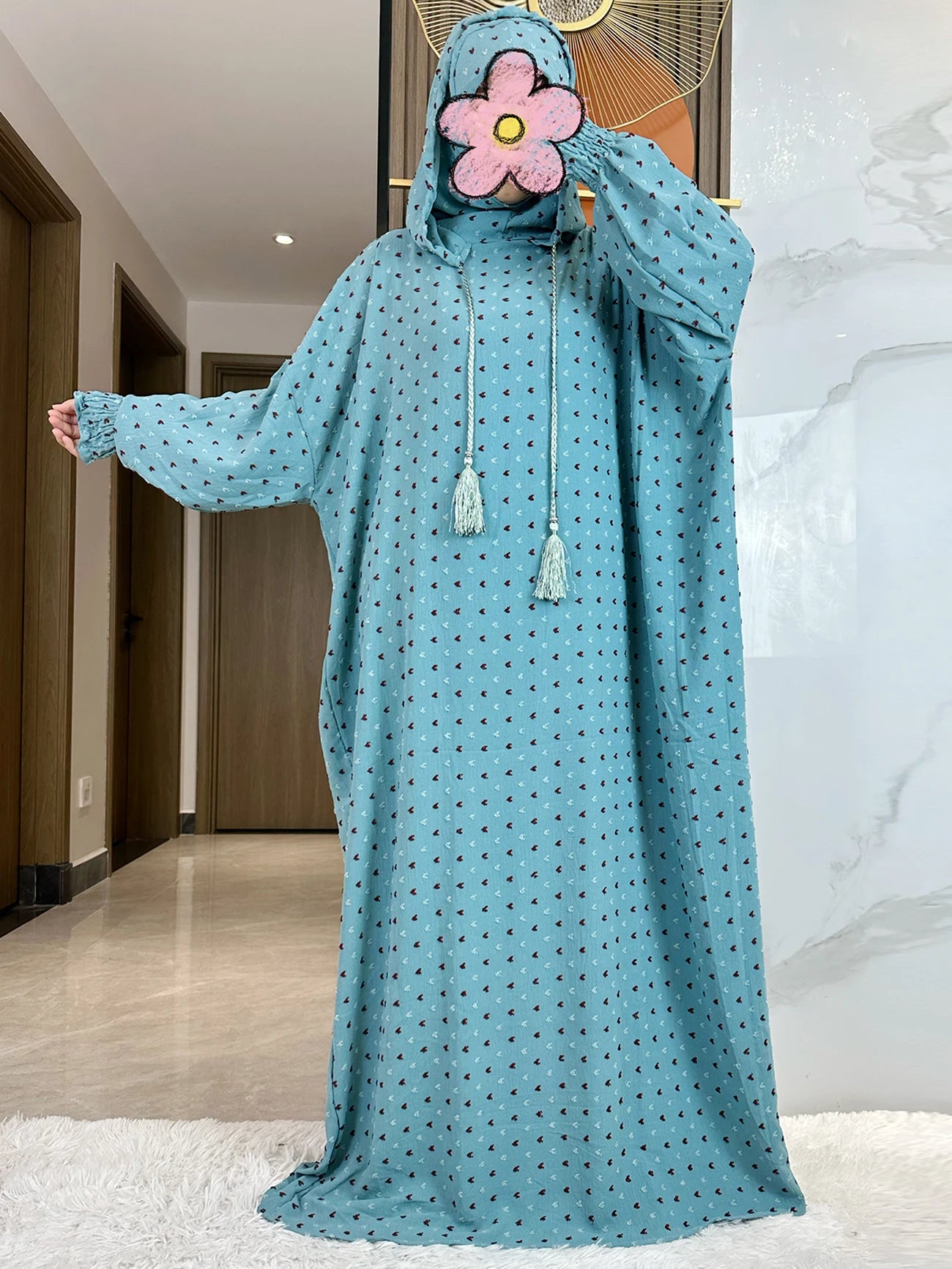 2025 Ramadan Niqab Khimar Muslim Hoody Abaya Dubai Turkey Islam Prayer Clothes African Dresses For Women Kaftan Robe Musulmane