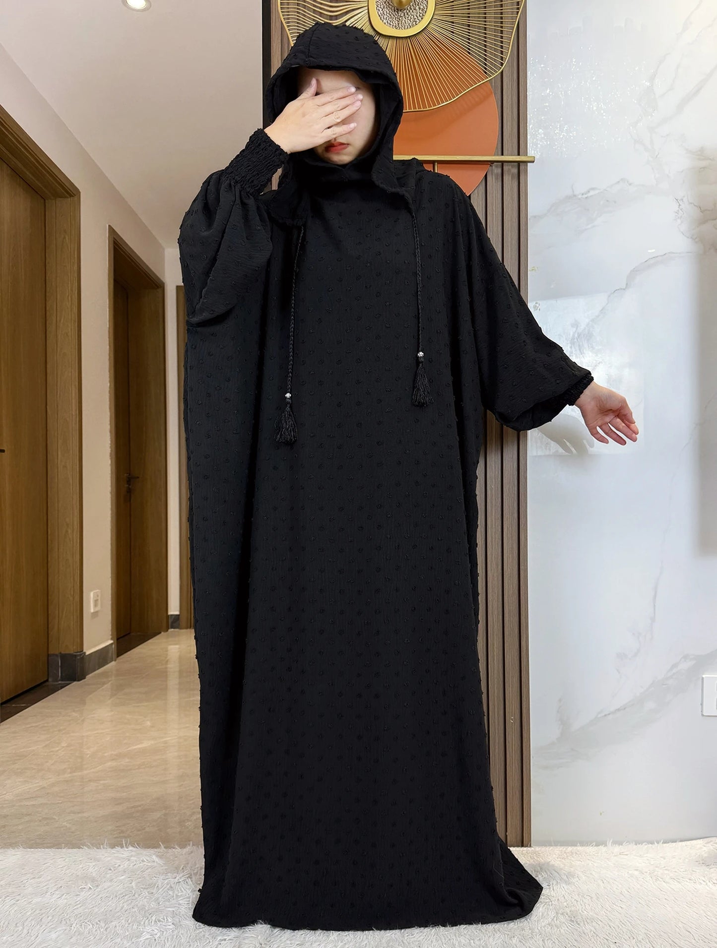 2025 Ramadan Niqab Khimar Muslim Hoody Abaya Dubai Turkey Islam Prayer Clothes African Dresses For Women Kaftan Robe Musulmane