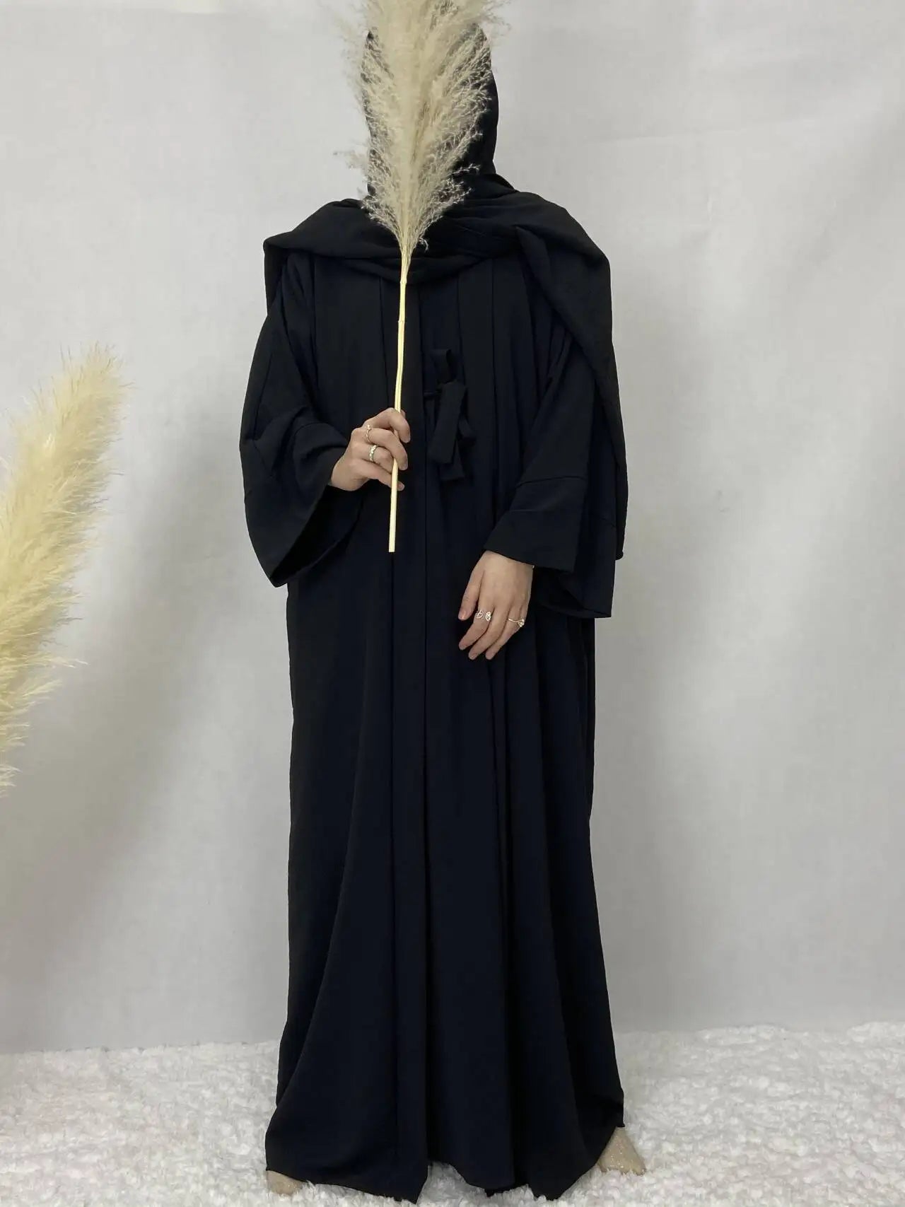 Turkish Solid Color Plus Size Abayas Kaftan Islamic Dress Dubai Moroccan Long Sleeve Skirt Loose Women Elegant Muslim Clothing