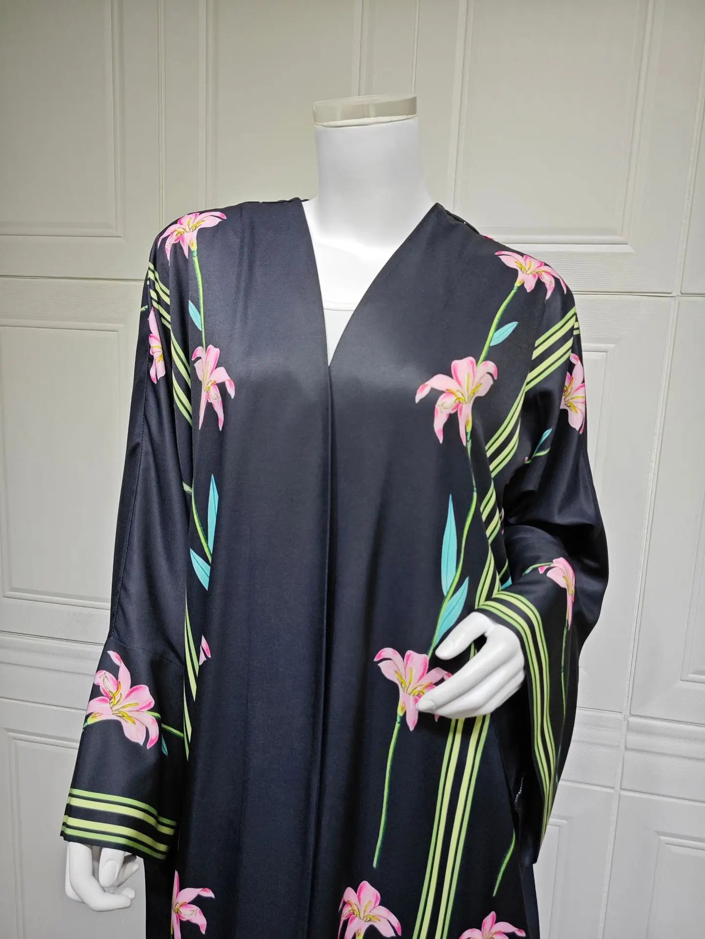 Uni Islamic Clothing Modest Abaya Women Muslim Dress Front Open Printed Abaya 2025 With Hijab Scarf Two Piece Set for Summer