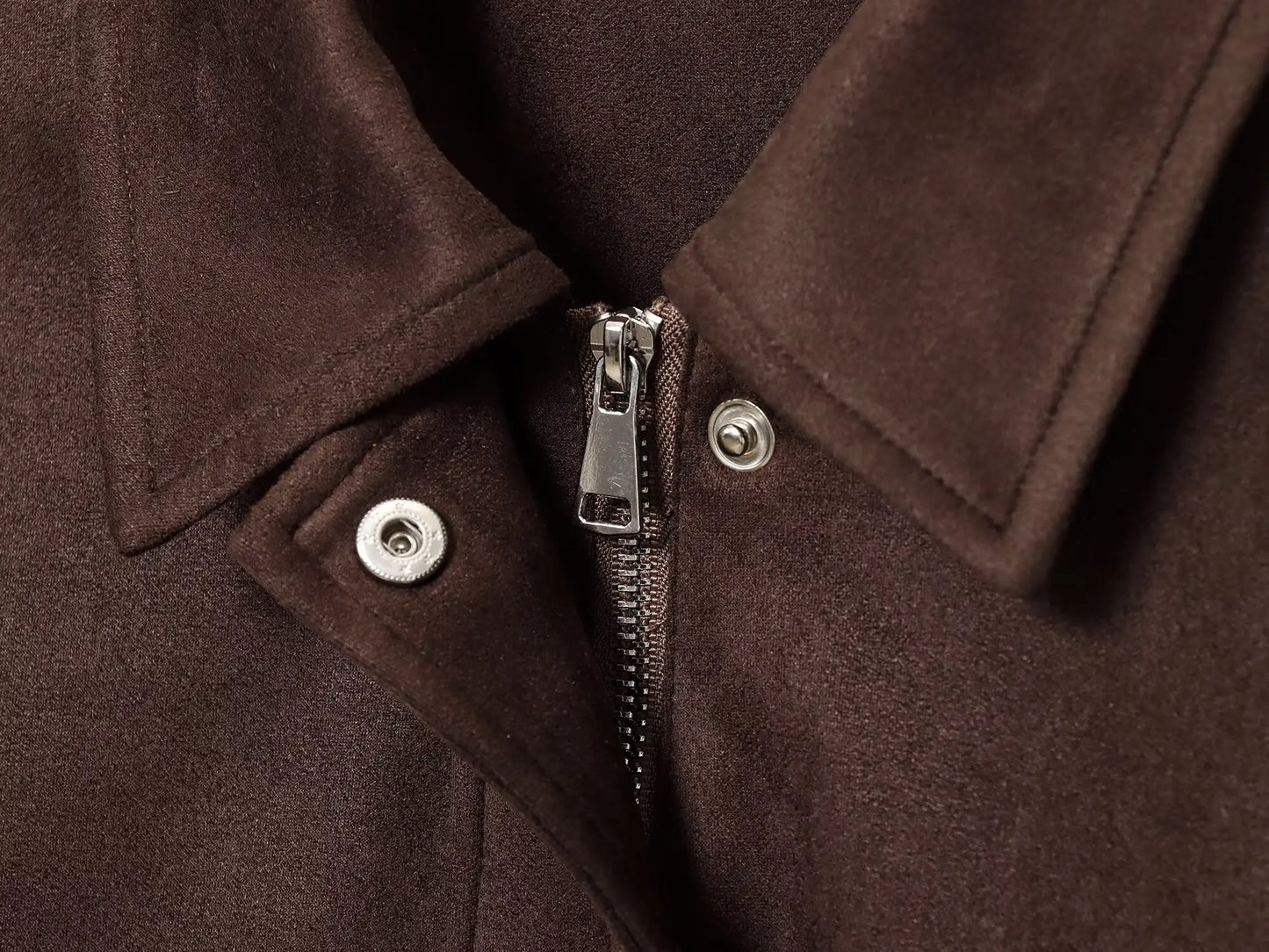 HH Women Autumn Fashion Versatile Suede Blend Lapel Long Sleeves Pockets Jacket Female Elegant High Street Zipper Slim Coats