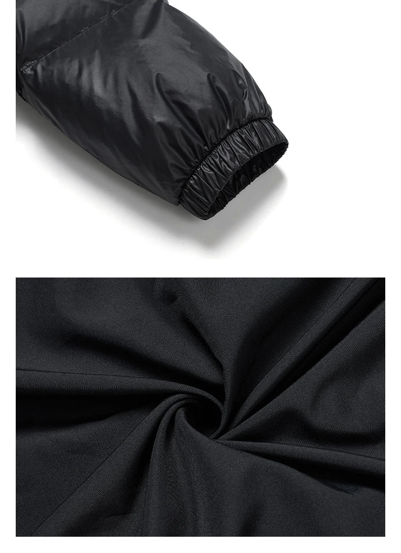 Xtep Down Jacket For Women 2024 Winter Soft Zip-up Short Water Resistence Coat Keep Warm Sporty Stand Collar Tops 876428190061