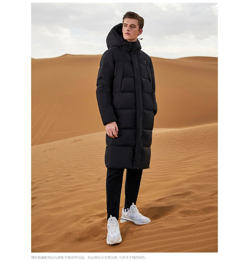 Kelme Sports Down Jacket Women's Long Winter Coat Thick Warm Cotton Jacket Windproof And Snow Proof Coat