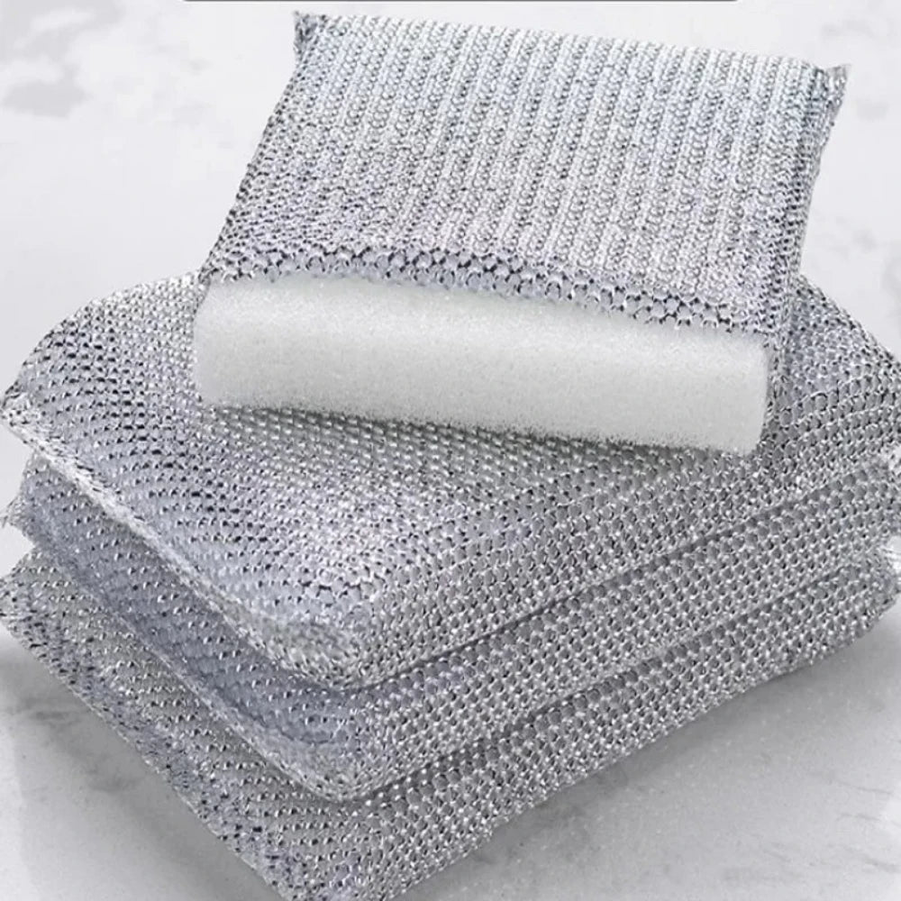 4pcs, Kitchen Dishwashing Sponge, Does Not Hurt Pot Brush Pot Artifact, Household Scratch-free Cleaning Sponge Wipe