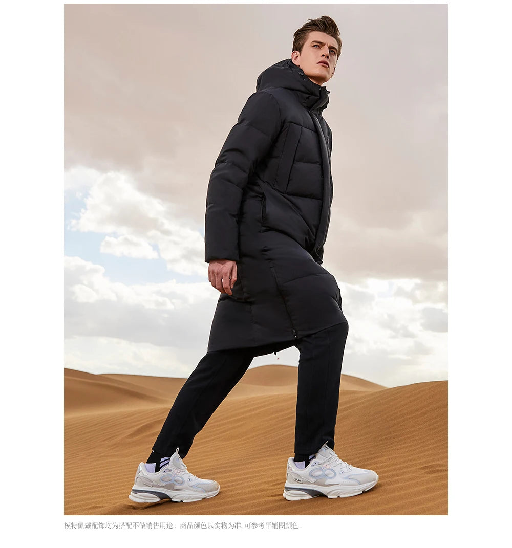 Kelme Sports Down Jacket Women's Long Winter Coat Thick Warm Cotton Jacket Windproof And Snow Proof Coat