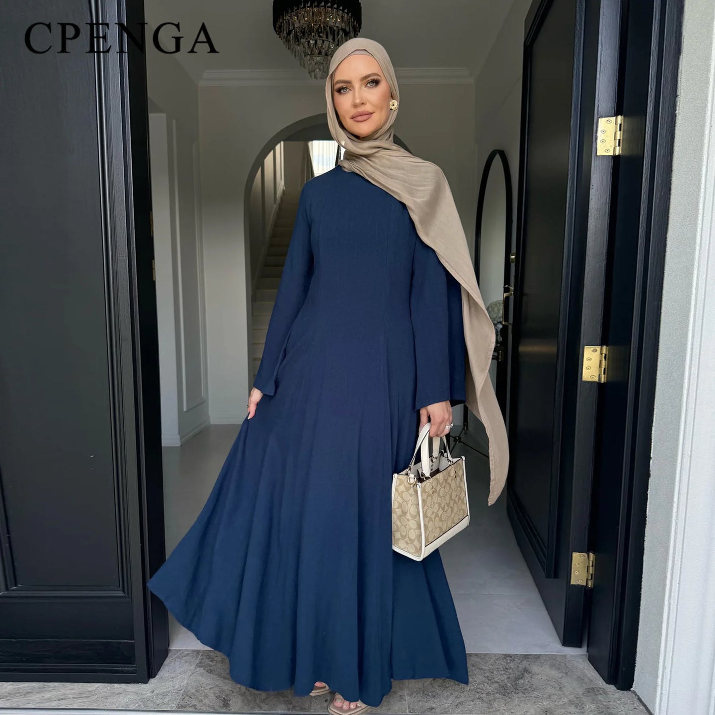 2025 Summer Arabic Muslim Women Modest Dress Eid Dubai Plain Abaya Islam Party Outfit Elegant Holiday Dresses Turkey Kaftan Robe