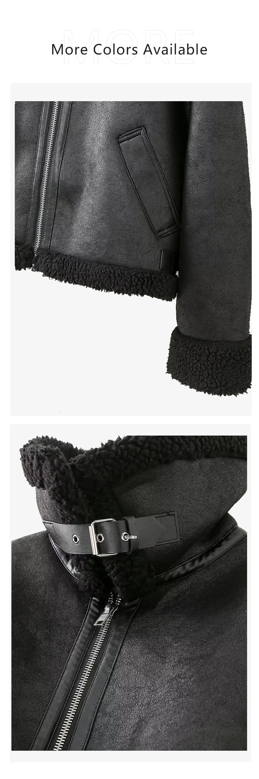 UNIZERA Women's Jacket with Collar Long Sleeve Zipper Pocket Double sided Motorcycle Style Spring New Style Jacket