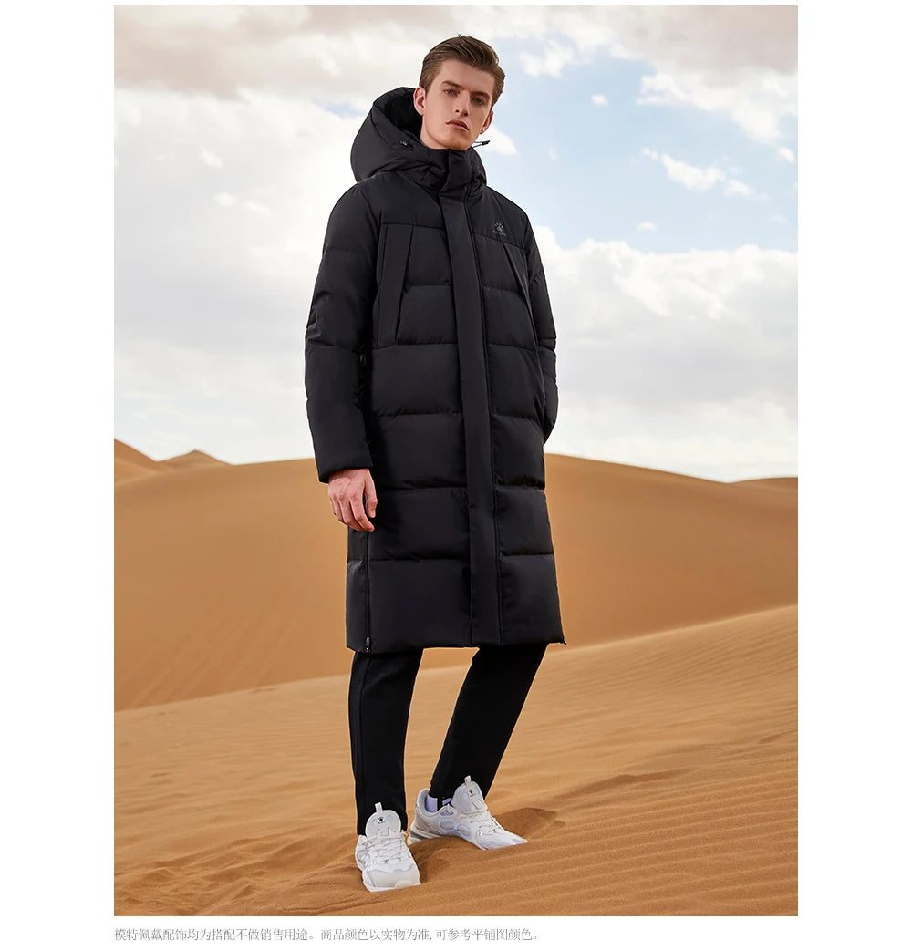 Kelme Sports Down Jacket Women's Long Winter Coat Thick Warm Cotton Jacket Windproof And Snow Proof Coat