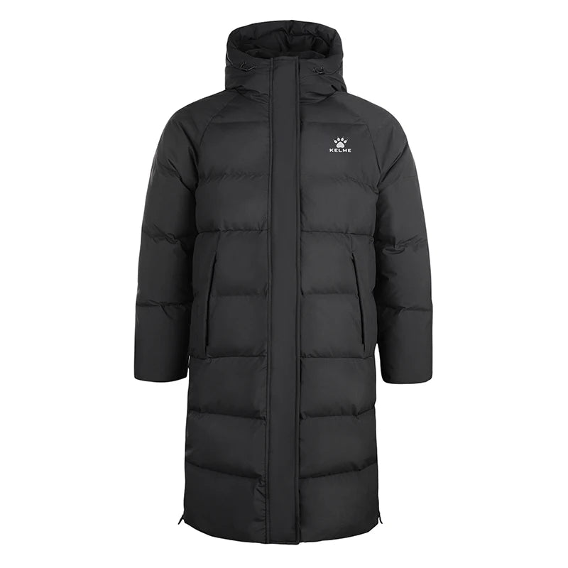Kelme Sports Down Jacket Women's Long Winter Coat Thick Warm Cotton Jacket Windproof And Snow Proof Coat