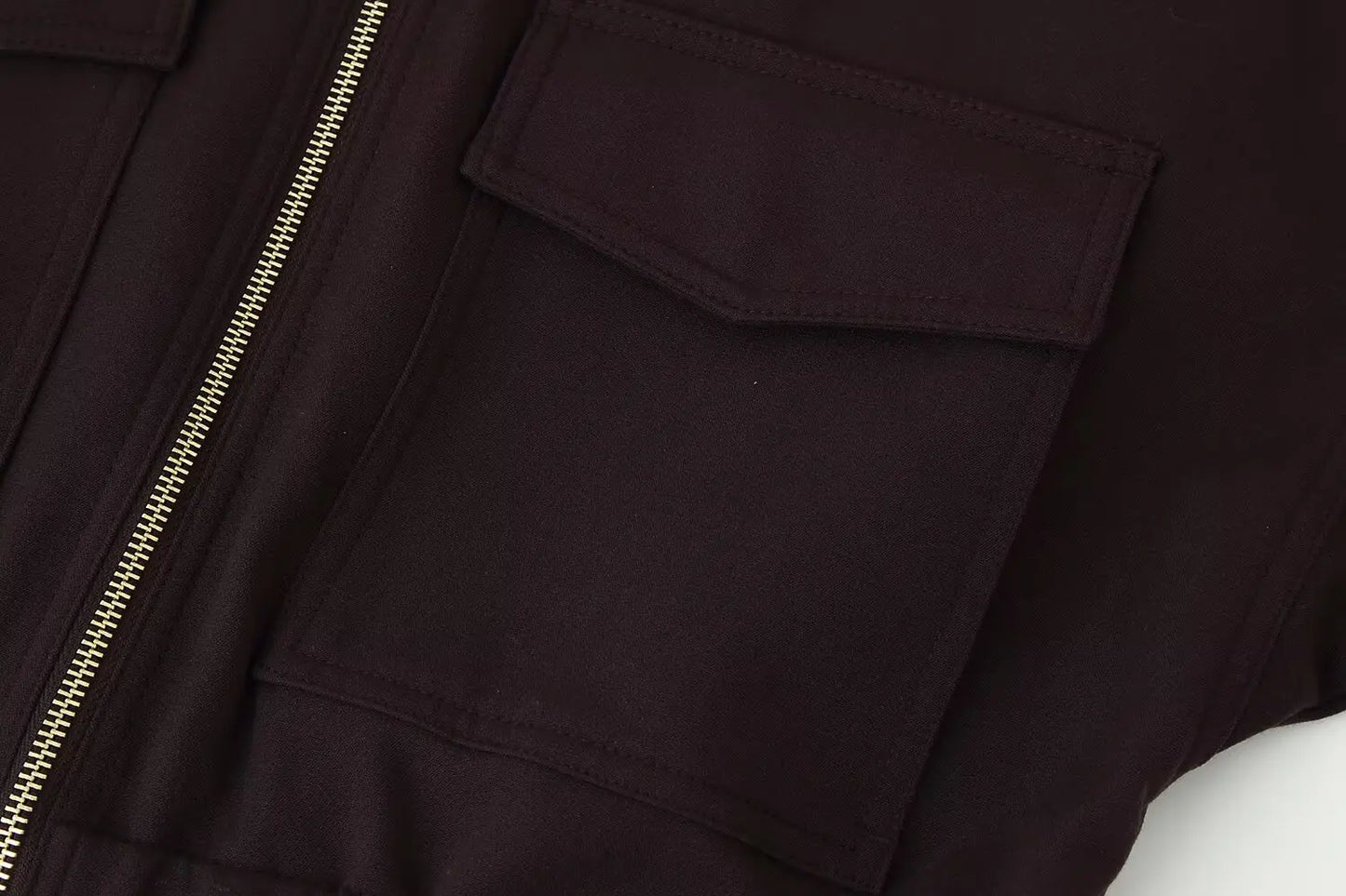 European and American style autumn new fashion trend women's clothing lapel loose pocket long sleeve jacket