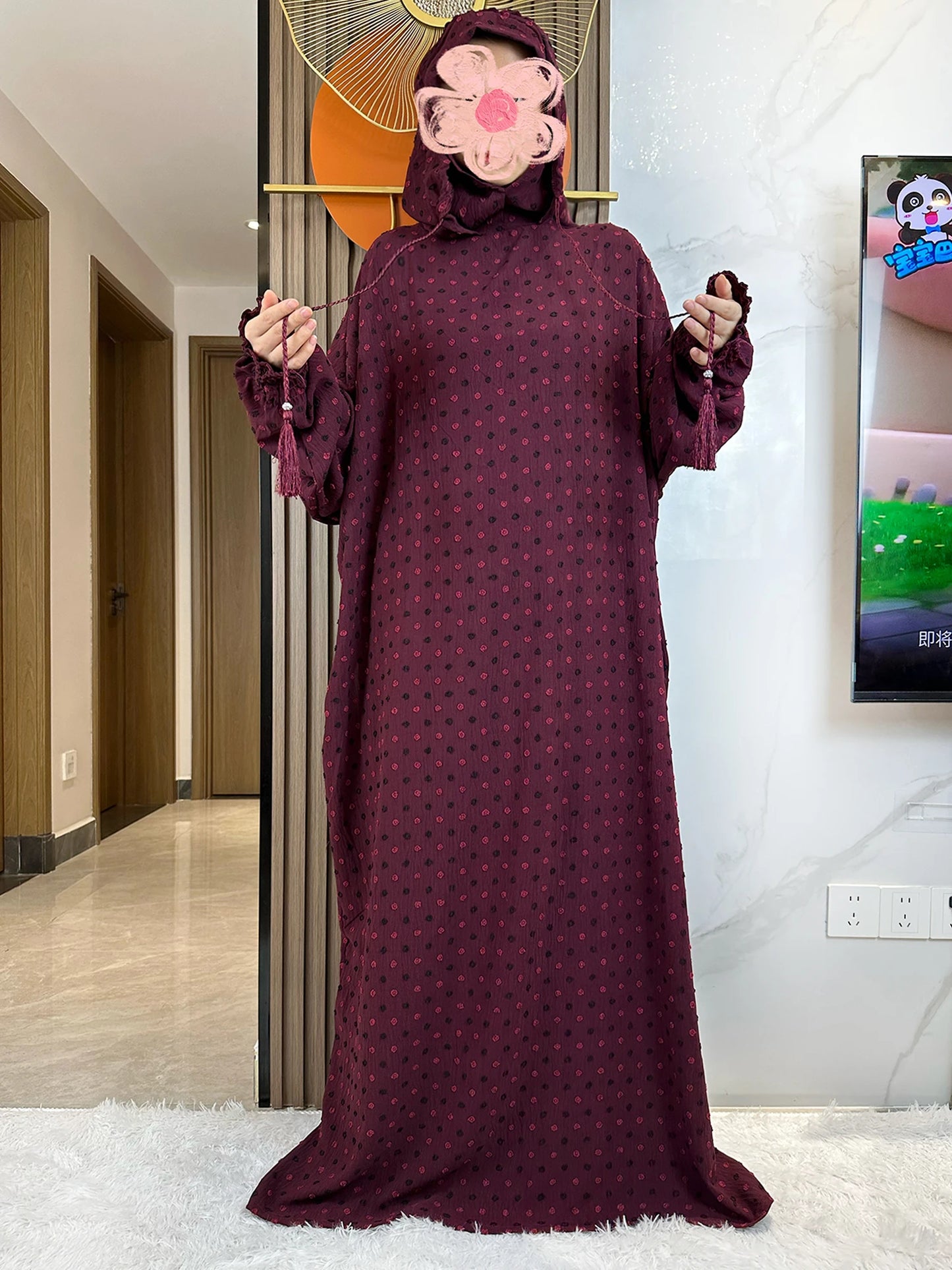 2025 Ramadan Niqab Khimar Muslim Hoody Abaya Dubai Turkey Islam Prayer Clothes African Dresses For Women Kaftan Robe Musulmane