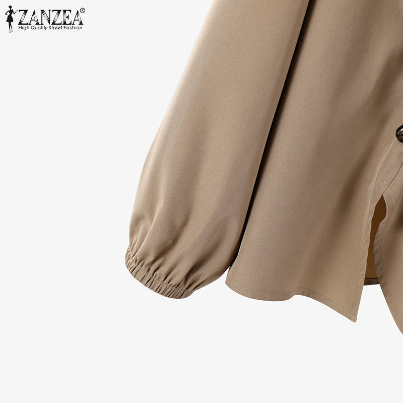 Autumn Trousers Suit 2025 ZANZEA Women Muslim Matching Sets Casual Long Sleeve Tops Pants 2pcs Outfits Loose Tracksuit Oversize