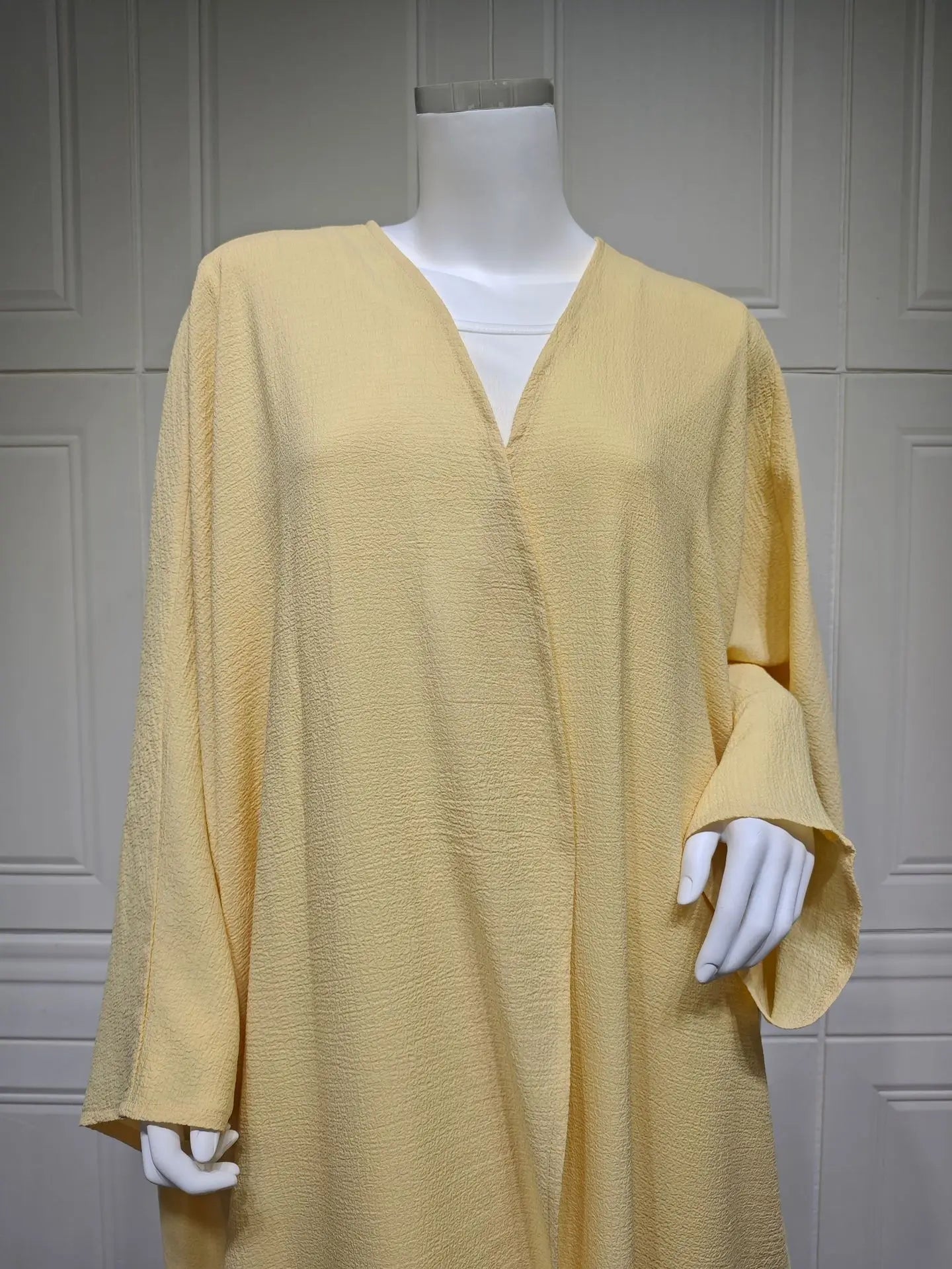 Uni Fashion Chic Kimono Solid Open Abaya Batwing Sleeve Loose Elegant Casual Moroccan Turkish Muslim Robe Jalabiya Clothing